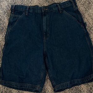 Men's Dark Indigo Denim Utility Shorts